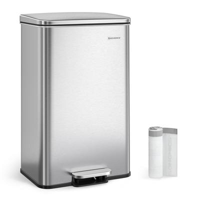 TEMU Kitchen Trash Can, 40 Liter Step Trash Bin With Lid, Suitable For Indoor Use, Kitchen, Laundry Room, Dormitory, Office, Clothing, Bottle Organization Image