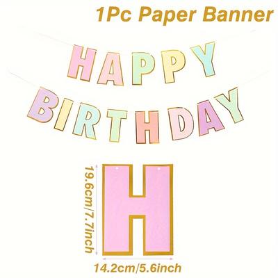 TEMU 1pc,happy Birthday Theme Flag Pulling,happy Birthday Banner Decoration,birthday Party Decoration,birthday Party Supplies,birthday Scene Decoration,baby Shower Party Decoration Image
