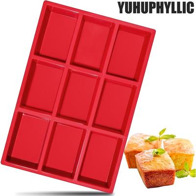 TEMU 1pc Yuhuphyllic Silicone Mini Bread Pan - , Flexible Baking Mold For Cakes, Bread, Meatloaf, , Brownies, Muffins, Soap Bars - , Dishwasher Safe Image