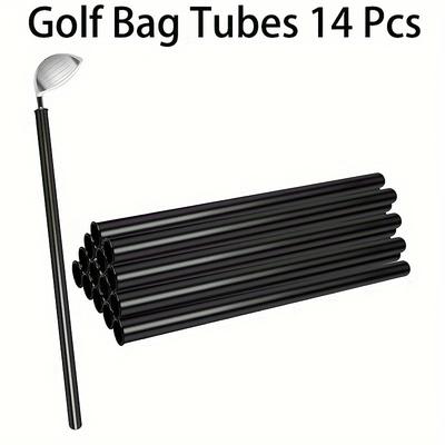 TEMU 14-pack Pvc Golf Club Tubes, Golf Club Dividers For Golf Bag, For , Golf Accessories For Collectors, Black Golf Bag Tube Accessories, Club Divider Bags Image