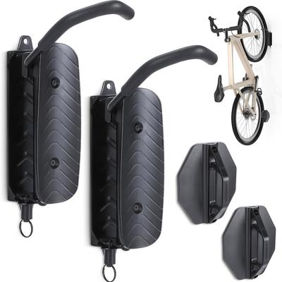 TEMU 1/2pcs Rotating Bike Wall Mount Bracket, Bike Hanger For Garage, Space-saving Vertical Bike Rack, Sturdy Indoor Bicycle Storage Rack Image