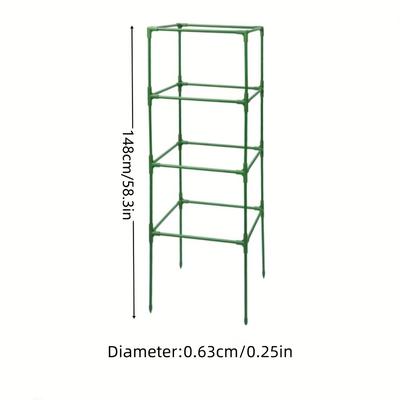 TEMU 1pc Tomato Cage For Garden Plant Support- Up To 58inch Garden Stakes Tomato Cage, For Potted Plants, Tomato Cages Plant Stakes For Climbing Vegetables Plants Flowers Image