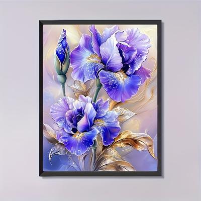 TEMU Floral Paradise 5d Diamond Painting Set, 11.8x15.8in - Beginner's Round Drill And Tool Kit, Unframed Mosaic Wall Art Craft, Suitable For Home Decoration And Holiday Gifts Image