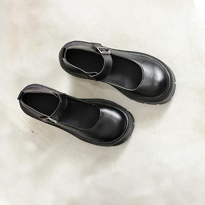 TEMU Women's Elegant Black Cover Loafers - High Quality, Comfortable Slip-on Shoes With Straps For All , Style, Stylish Office Shoes | Elegant Casual Shoes | Durable Tpr Sole Image