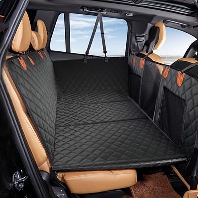 TEMU Durable Quilted Dog Car Seat Cover With Hard Base Support - Fit For Rear Seats, Protects Against Scratches & , Easy To Clean, Comfortable Padding For Pets Image