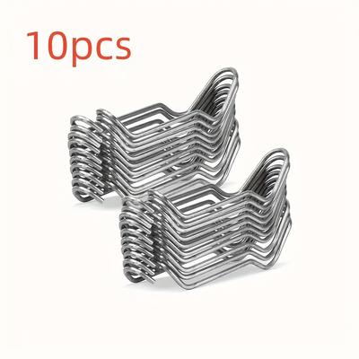 TEMU 10-pack Garden Plant Support Clips For Vines - Durable Steel Wire Buckles For Tomatoes, , Eggplants & Grapes - Secure And Your Vegetables With Ease, Plant Accessories Image