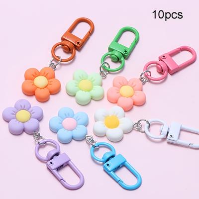 TEMU 10pcs Flower Keychain For Women' Decoration Key Chain Image