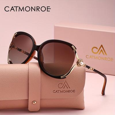 TEMU [glasses]catmonroe Women's Oval, Professional, With Tac, Metal Hinge, Lightweight , With Decorative Flower Accent, For, Driving, Gifting Image