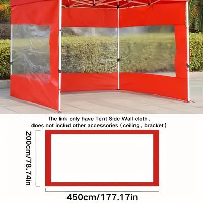 TEMU Transparent Oxford Fabric Outdoor Tent Canopy, 177.17x78.74 Inches, Foldable Pvc Tent - Durability, Ideal For Camping & Hiking, Canopy Only, Bracket Not Included Image