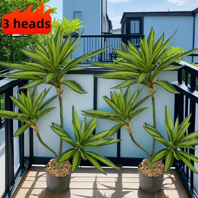 TEMU 1pc, Green Artificial Lily Bamboo, Plant, Plastic Fake Leaves, Suitable For Spring, Bedroom, Room, Dining Table, Party, Office, Garden Landscape, Shopping Mall, Window Decoration Image