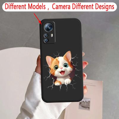 TEMU Cat Dog Art Fashion For Xiaomi Mi 14 13 13t 12s 12 12t 12x 11x 11 11i 11t Pro Lite 5g Straight Edge Phone Case Phone Case Image