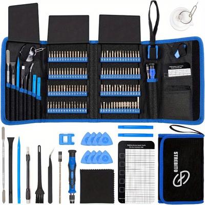 TEMU Precision Screwdriver Set, 142pcs Magnetic Repair Tool Kit For Iphone, Macbook, Pc, Laptop, Tablet, Ps4, , Console Image