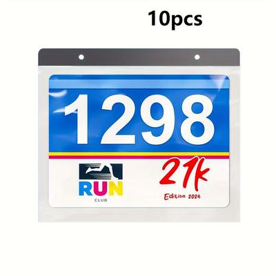 TEMU Vinyl Protective Sheets For Displaying Race Bibs, Designed By , Suitable For Marathons. Image