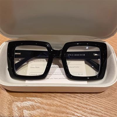 TEMU Clloio Women's Frame Tr90 Glasses - Anti-blue Light, Full Rim, Stylish Streetwear, Hand Washable, No Battery Needed, , Stylish Square Frame Glasses|fashionable Eyewear|durable Glasses Image
