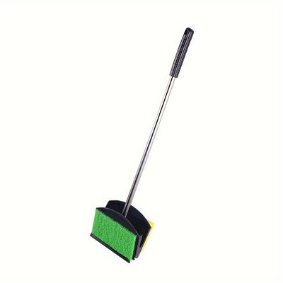 TEMU 1pc Long Handle Fish Brush - Multifunctional Double-sided Brush For Cleaning Algae & Aquarium Walls Image