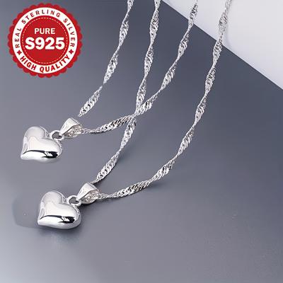 TEMU 2pcs Vintage Bohemian Style Heart Pendant Necklace Image