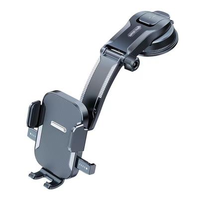 TEMU 1pc Adjustable Vertical & Horizontal Car Phone Holder With Strong Adhesive Base - Durable, Stable, Compatible With All Smartphones - Perfect Gift For Drivers, Navigation & Driving Safety Image