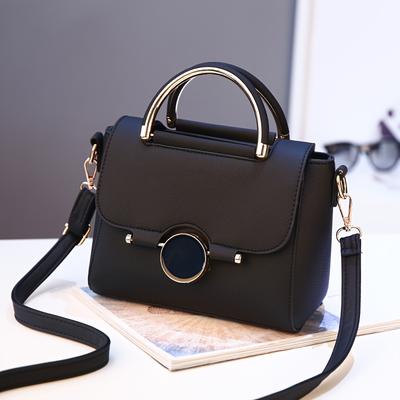 TEMU Stylish Women' Crossbody Bag - Trendy Shoulder Handbag With Golden-tone Accents, Large Capacity, Versatile For Everyday Use Image