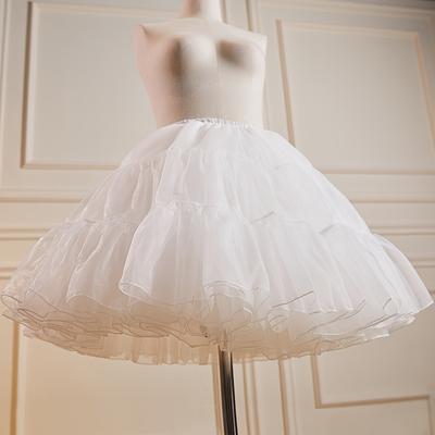 TEMU White Fluffy Tutu Skirt - Adult Underskirt For Dresses, Polyester, Sporty Style, , Layering Or Outfits Image