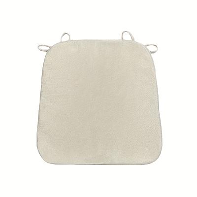 TEMU 1pc Striped Chair Cushion With Ties - Anti-slip Polyurethane Foam, Machine Washable Linen Cover, Comfortable Dining Chair Pad For Kitchen Or Home Use Image