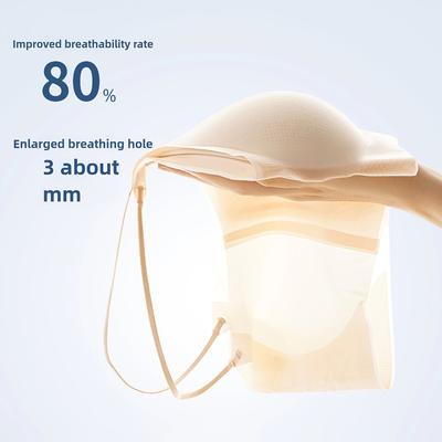 TEMU Ultra-thin Seamless Wireless Bra For Women - Breathable, No Underwire, Push-up Support, Beige, 3mm Wide Straps, Removable Pads, Elegant Design Image