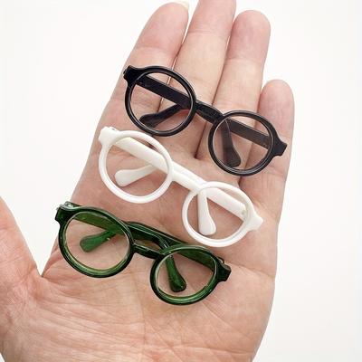 TEMU 3pcs Adorable Mini Glasses Set - Diverse Color & Style Eyewear For Dolls & , Accessories For Dolls, Craft Decorations | Accessory Set | Diverse Color Eyewear, Doll Accessories Image