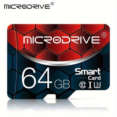 TEMU Microdrive 32gb Memory Card - Class 10, Full Hd Video Recording, Ideal For Photography & , Includes Sd Adapter, Professional Media Storage|sleek Storage|durable Storage