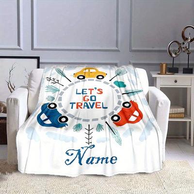 TEMU Personalized Name Blanket - Soft, Warm & Customizable With Design - Gifts, Travel, Camping & More - In 3 Sizes Image