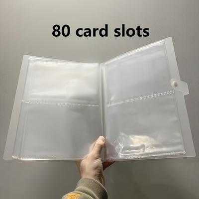 TEMU 80/160 Grid Large Transparent Plastic Folder With Snap Closure - 20.5 X 28cm (8.07 X 11.02 Inches) - Ideal For Postcards, Stickers, Photos, Stamps & Cutting Dies - Office Storage Essential Image