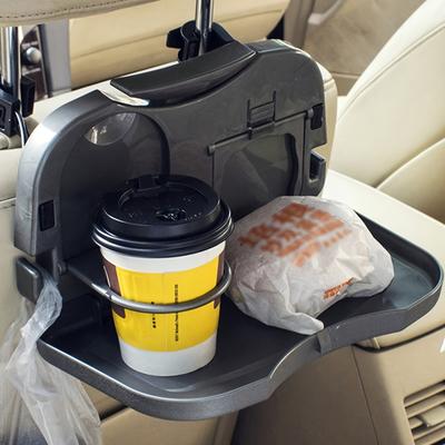 TEMU Car Back Seat Table Car Cup Holder Storage Car Folding Table Holder Stand Desk Auto Drink Food Cup Tray Car Accessories Image