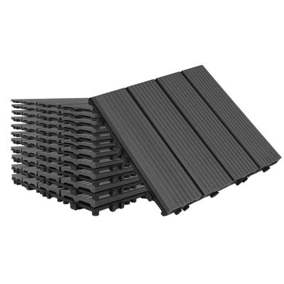 TEMU Wpc Tiles Patio Tiles, 30 X 30 Cm, Balcony Tiles Click Tiles, Flooring With For Patio And Balcony Image