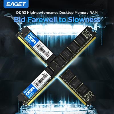 TEMU 1/2pcs Eaget Ddr3 4gb/8gb 1600mhz 1.5v U-dimm Desktop - High-, Bid Farewell To Slow Pc, Compatible With Most Motherboards For Pc Desktop Upgrades, Memory Upgrade | Sleek Module Design | Memory Image