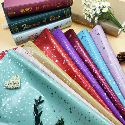 TEMU 7pcs Birthday Gift Wrapping Paper - Star Paper Design For Valentine's Day Party Birthday Bridal Shower Wedding Decoration, 19.7 X 27.6 Inches Per Sheet, Mixed Color, Plastic Material Image