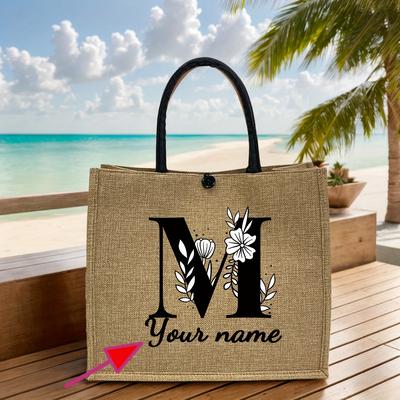TEMU Personalized Custom Name, And Love Tote Bag With . This Bag Holds - A Unique Handbag For Women - A Gift For Her, Valentine's Day Gift, Teacher's Day Gift, Sports Fan Gift, Party Gift. Image