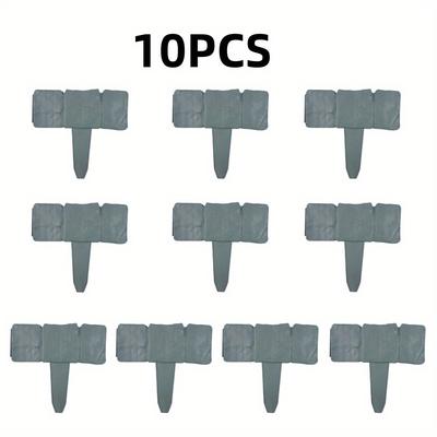 TEMU 10/20pcs Garden Landscape Edging Borders No Dig, Lawn Edging For Landscaping, Plastic Fencing Lawn Border, Interlocking Lawn Edge, For Diy Outdoor Patio Balcony Yard Landscaping Image