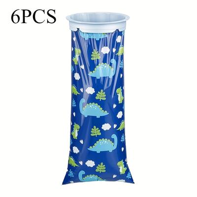 TEMU 6/10/20-pack Portable Vomit Bags, Disposable Car Sickness Bags, Pe Material, For , Snack Garbage, Camping, Hospital, And Travel Use Image