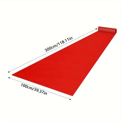 TEMU Festive Red Carpet Runner For Parties, Weddings, Christmas, Thanksgiving, And Valentine's Day - Machine-made, Hand-washable, Low Pile, And Made Of Polyester With Eva Backing Image
