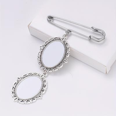 TEMU 1pc Custom Wedding Photo Keychain – Personalized Round Oval Pendant With , Alloy Metal Keyring For Bridal Party Favors & Commemorative Gifts Image