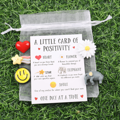 TEMU 7pcs In 1 Set Positive Gifts With Resin Hearts, Flowers, Elephants, Etc. Encouraging Gifts With Positive Affirmations Suitable Gifts For Friendship Gifts Graduation Gifts Image