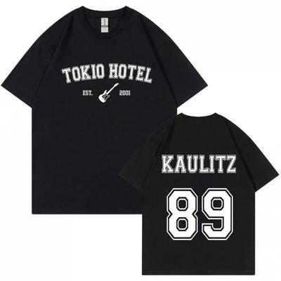 TEMU Rock Band Hotel Kaulitz T-shirt Mens Fashion Casual Short Sleeve T Shirt Hip Hop Punk Oversized T-shirts Unisex Streetwear Image