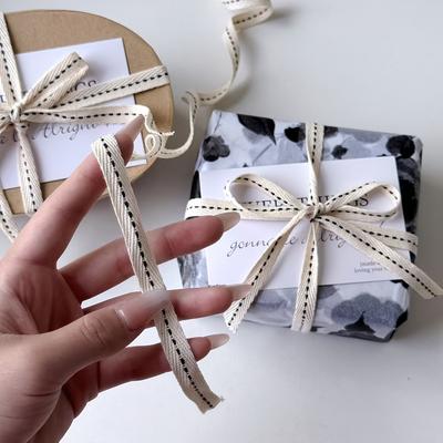 TEMU Chic Black Polka Dot Ribbon For Diy Cake Toppers And Festive Present Wraps Image