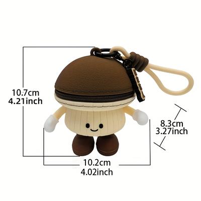 TEMU Vegetable Series Silicone Cartoon Mini Coin Purses With Eggplant And Carrot Designs Image