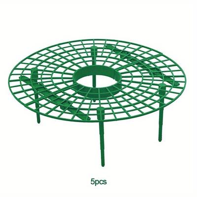 TEMU 10pcs/5pcs Green Strawberry Planting Stand With 3 Sturdy Stands - Easy To Assemble,, Plant Stand For Berries And Small Plants Image