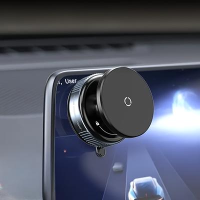 TEMU 2025 Phone Car Holder Vacuum Suction Cup Lazy Magnetic Absorption Bracket 360° Rotation Folding Suitable For Cars, Gyms And Bathrooms With Smooth Surfaces Image
