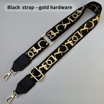 TEMU 3.8cm Wide Crossbody Bag Strap, Fashion Letter Print, Adjustable, Polyester, Woven, With , For Bags Image