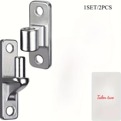 TEMU 2pcs Heavy-duty 304 Stainless Steel Wall-mounted Door Hinges - Polished Finish, Supports Up To 620lbs, For Farm Gates & Wooden Fences Image