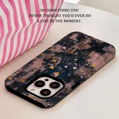 TEMU Oil Painting -one Film Case - , Shock-absorbing, And Trendy Protection - Compatible With , 15, 14, 13, 12, 11, Plus, Pro, Max, Perfect Birthday Gift Image