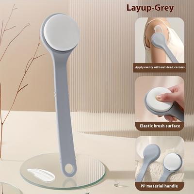 TEMU Long-handle Back Scrub Brush For Body Lotion Application - Unscented, No Battery Needed, Daily Self-care Routine, Self-care Tool | Ergonomic Handle | Smooth Application, Body Lotion Brush Image