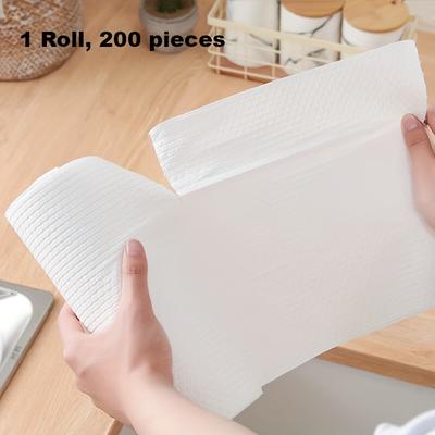 TEMU 200/400 Disposable Cleaning Towel Paper Towel Non-woven Kitchen Disposable Cleaning Wipe Cloth Household Cleaning Cloth Towel Image