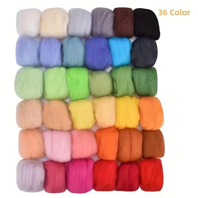 TEMU 66s Colorful Wool Felt Kit, Australian Wool Felting For Beginners Diy Handicrafts Material Packaging Needle Felting Wet Felting, 3g Packaging Fibers, Easter Gif Image